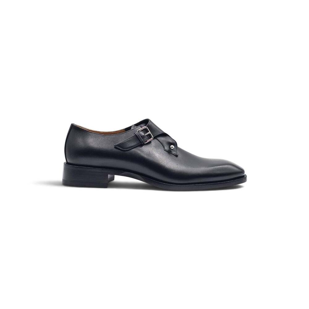 Christian Louboutin Chambelimonk Leather Derby Shoes Black EU 45.5 US 12.5 $1490